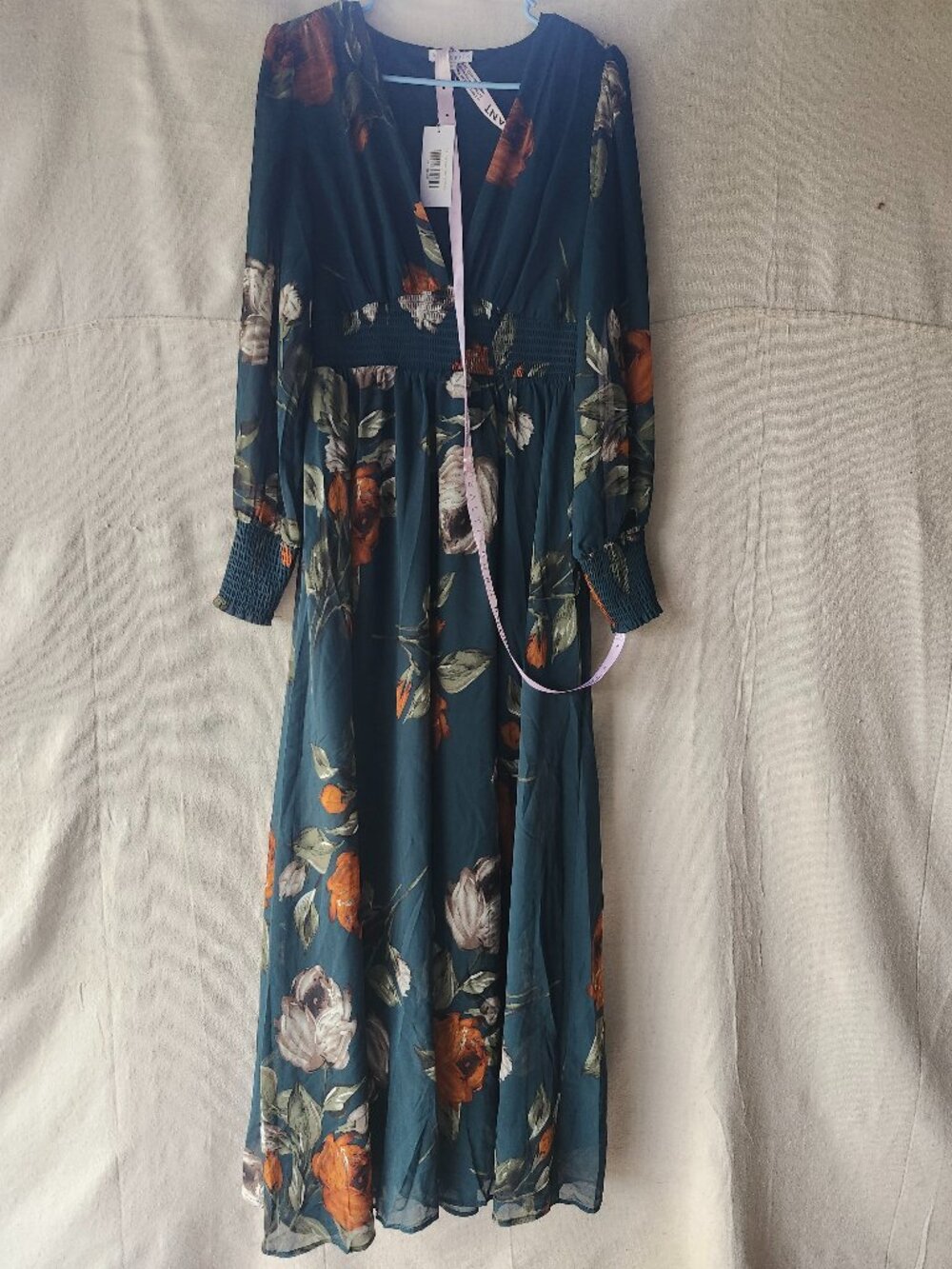 NWT Baltic Born Olivia Maxi Dress Deep Topaz LARGE NWT Ribbon